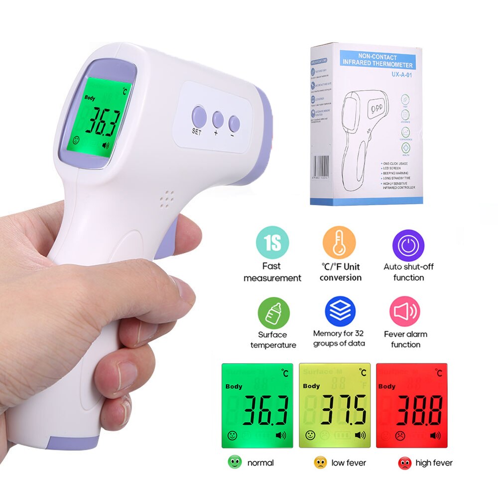 Contactloze infrarood temperatuurmeter baby volwassene digitale lcd temperatuurmeter infrarood thermometer thermometer: Type 4
