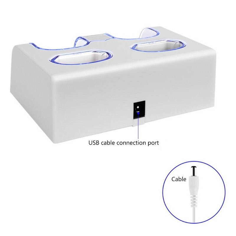 4 In 1 Led Afstandsbediening Opladen Dock Station + 4X2800Mah Batterij Usb Kabel Voor Wii/wii U