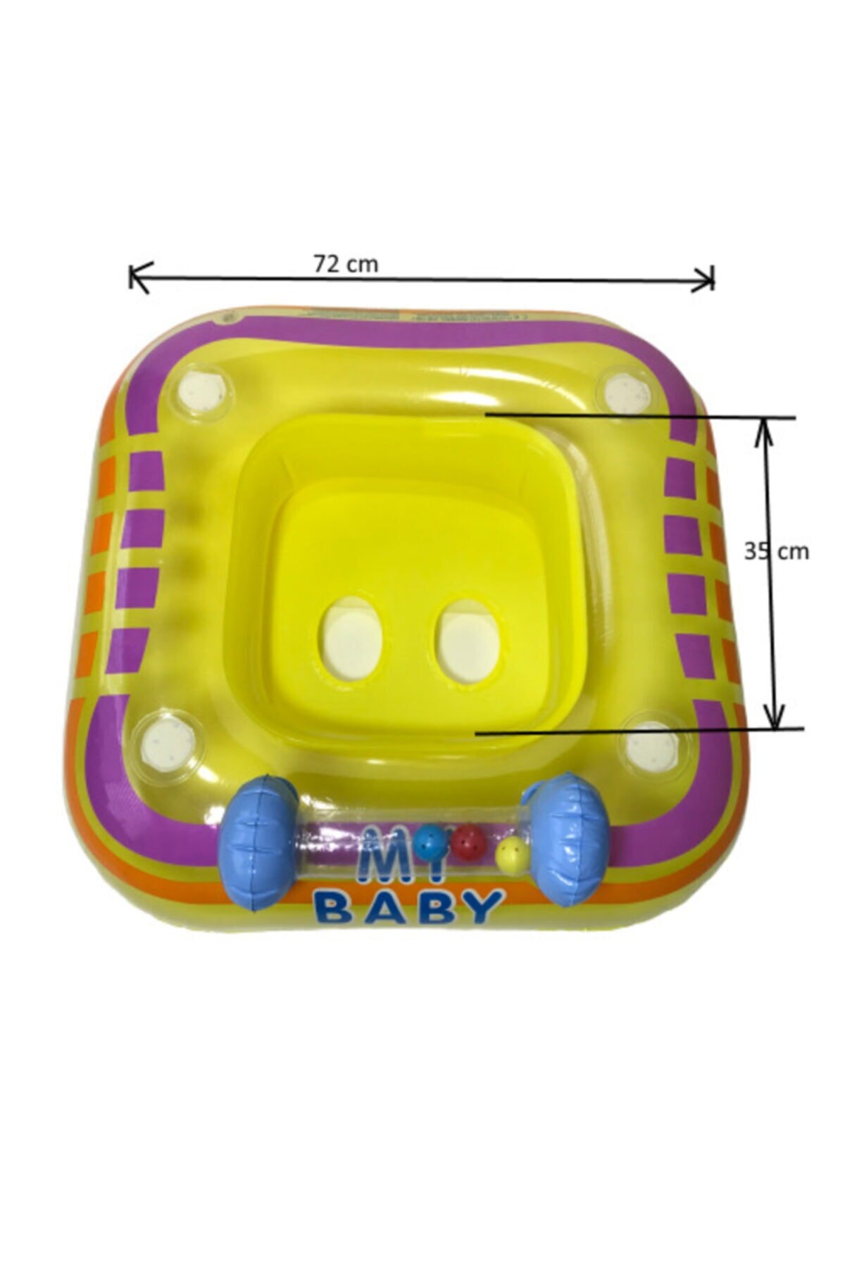 Gelb mit baldachin, meer und pool, babysitz 61 cm x 61 cm