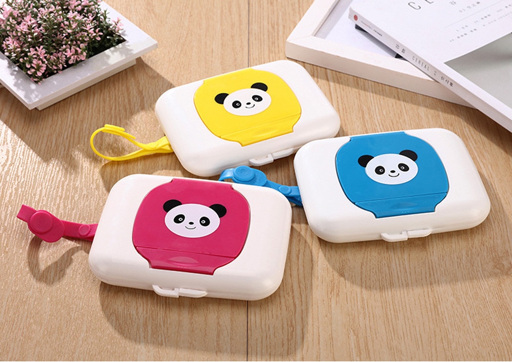 Boîte à lingettes humides Non toxique pour bébés, étui de voyage pour lingettes humides pour enfants, distributeur à langer, support de rangement pour mouchoirs