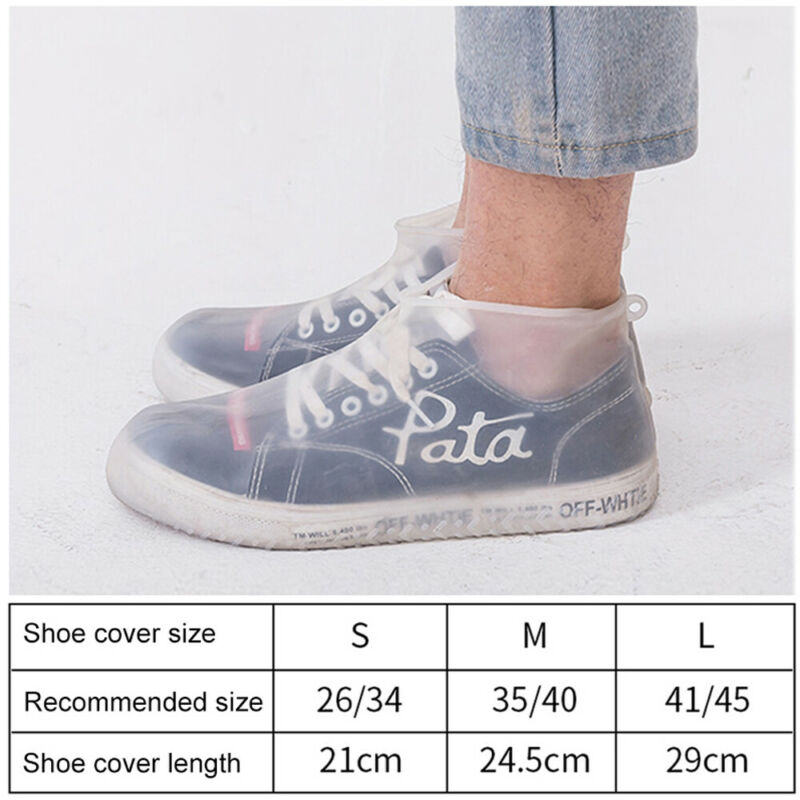1 Pair Silicone Waterproof Shoe Protector Cover Outdoor Rainproof Hiking Skid-proof Shoe Accessories