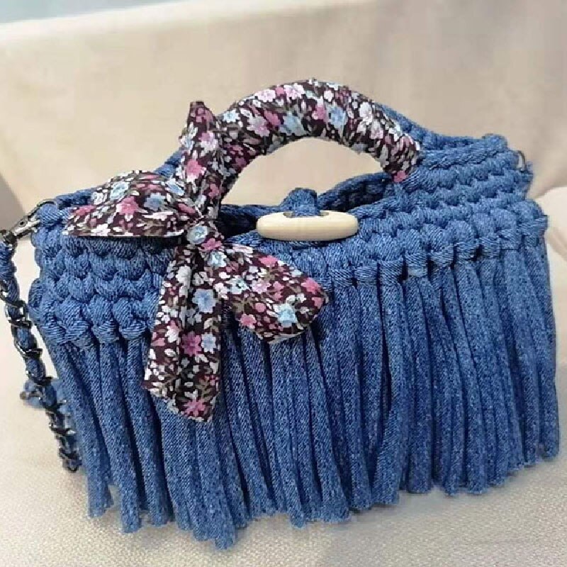 Tshirt Katoen Regenboog Garen Voor Breien Diy Zachte Wol Gehaakte Tas String Sectie Geverfd Gekleurde Weven Draad Puffy Chunky 300G