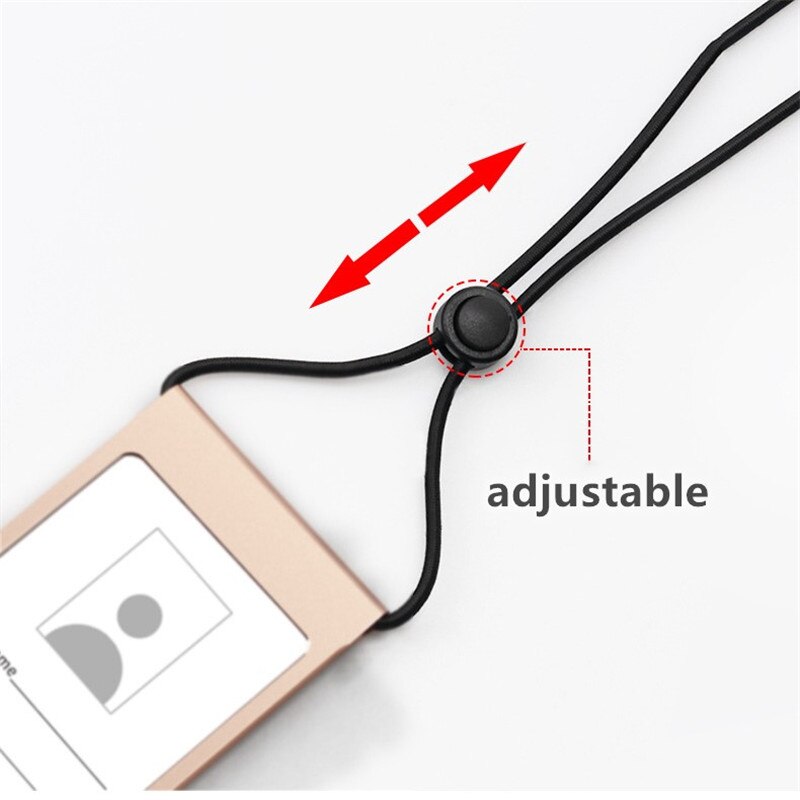 Busskortshållare i aluminiumlegering anställd studentnamn id-kort täcka med lanyard metall arbete certifikat identitetsmärke
