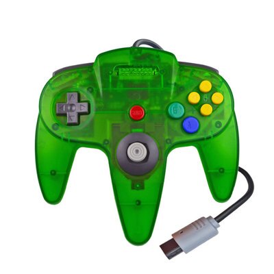 Gamepad Wired Controller Joypad For Gamecube Joystick Game Accessories For Nintend N64 For PC Computer Controller: Transparent green