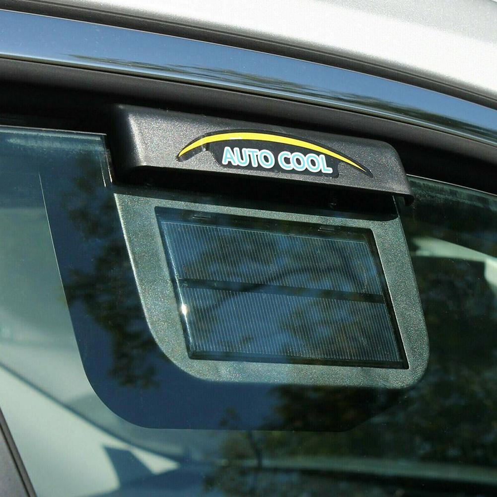 Solar Powered Auto Window Fan Colder Air Vent Cooling with Ventilation Rubber Solar Cooler Car Stripping Radiator Fan Exhau C0T7