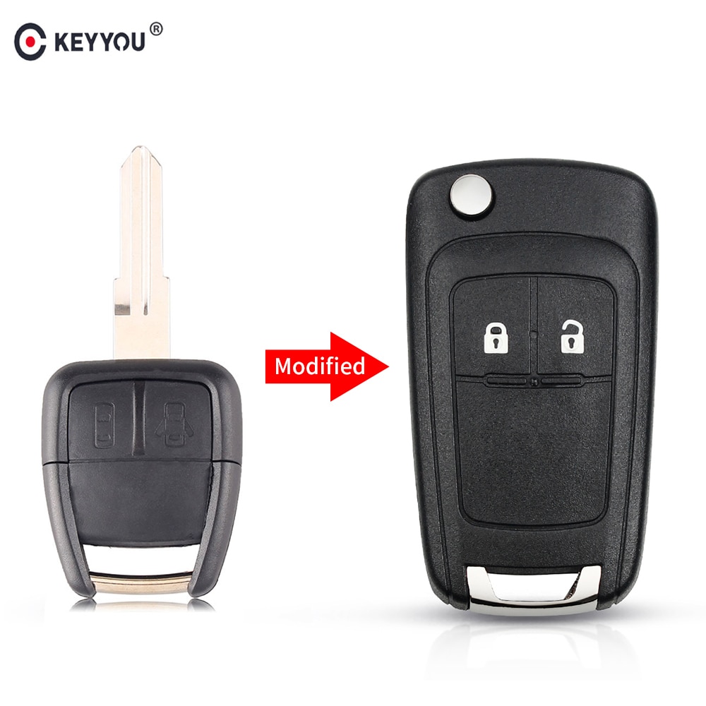 Keyyou 2/3 Knop Gewijzigd Flip Afstandsbediening Auto Sleutel Shell Geschikt Voor Chevrolet Cruze Aveo Auot Sleutel Case Rechts/Links blade