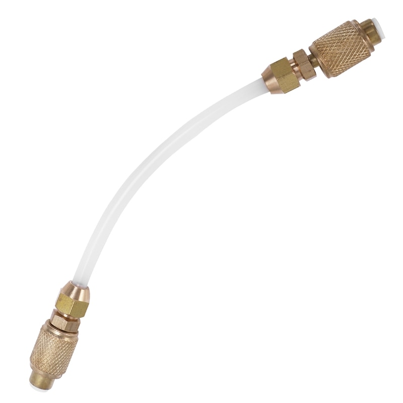 Oil/Dye Injector 30Ml 1 Oz with Low Side Quick Coupler Adapter 1/4 SAE R134A Manual Oiler A/C Oil Injector Adapter,Automotive Ai