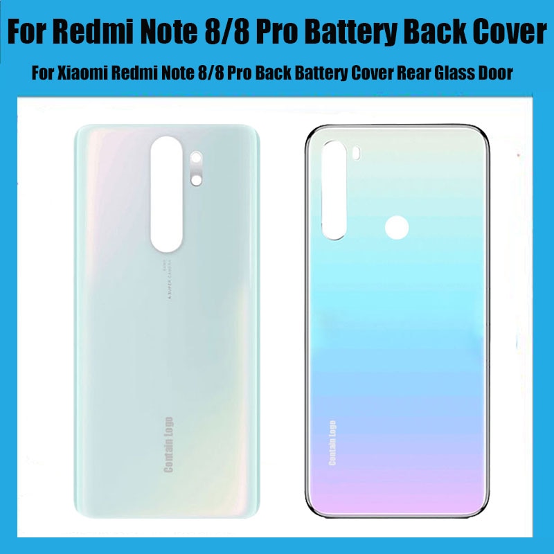 Pour Xiaomi Redmi Note 8 Pro couvercle de batterie panneau arrière en verre boîtier de porte arrière remplacer pour Redmi Note 8 couvercle de batterie arrière