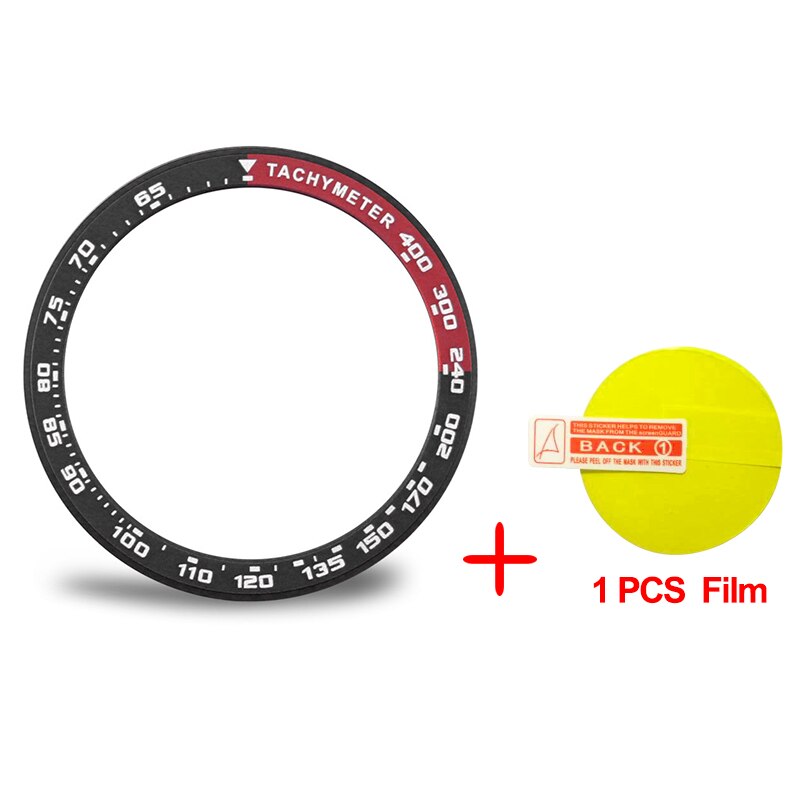 Stainless Steel Watch Bezel Ring For Huami Amazfit GTR 42mm Outer Edge Dial Scale Speed Tachymeter For GTR 47 Watch Case cover: Black and Red- / For Amazfit GTR 47mm