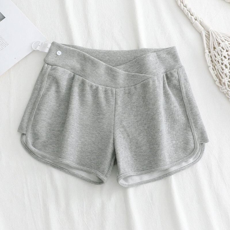 Pantalones cortos de de maternidad para verano, pantalones de maternidad con abertura lateral, pantalones de embarazo de pierna ancha, pantalones de chándal exteriores y domésticos, ropa de mujer embarazada de talla grande XL