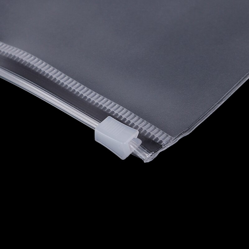 1PC A5/A6 Loose-leaf PVC Matte Organizer Clear Plastic Storage Pouch Bag Collection Folder Card Zipper Bag Portable Stationery