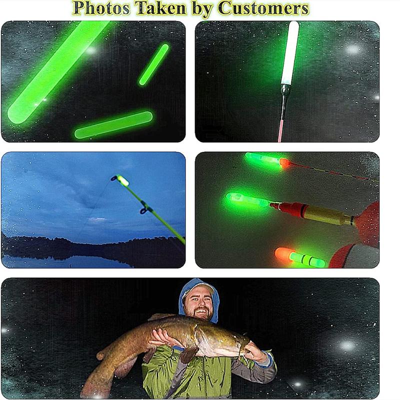 2.2-4.5mm canne à pêche flottante de nuit lumières bâton lumineux foncé utile pêche lumière fluorescente bâtons lumineux accessoires 100/50 pièces