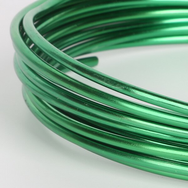 Geanodiseerd Zachte Aluminium Metalen Kralen Draad DIY Jewlery Craft Bevindingen Maken Bloemisterij Veelzijdige Geschilderd Donkergroen 1/1. 5/2/2.5mm: Dia 10 gauge  3m