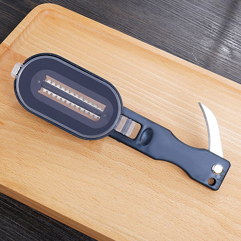 Eliminador de escamas de pescado de plástico, raspador de limpieza, pelador de frutas y verduras, accesorios útiles, 1 Uds.