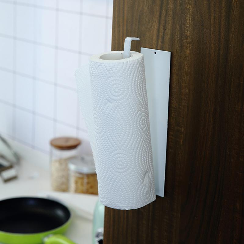Küche selbst-Klebstoff Zubehör Unter Schrank Papierrolle Gestell Handtuch Halfter Gewebe Aufhänger Lagerung Gestell Für Schlecht Wc Heiße