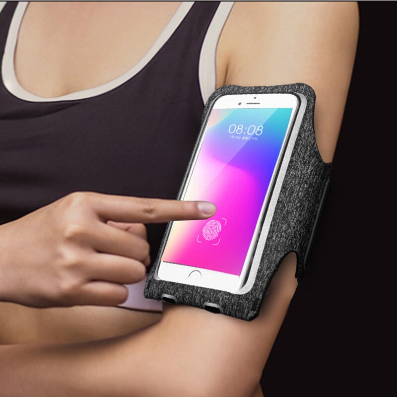Confortável respirável correndo telefone titular caso esporte braçadeira do telefone móvel smartphone braço banda para homens feminino crianças