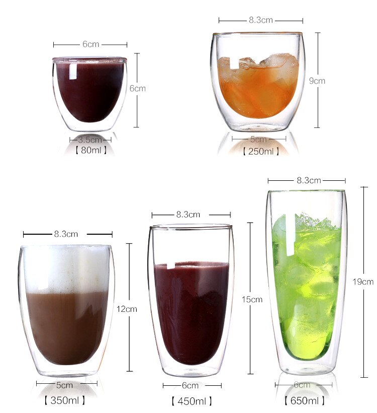 Water Fles Koffie Cup Hittebestendige Dubbele Wand Glazen Beker Bier Handgemaakte Melk Citroensap Cup Drinkware Thee Mokken