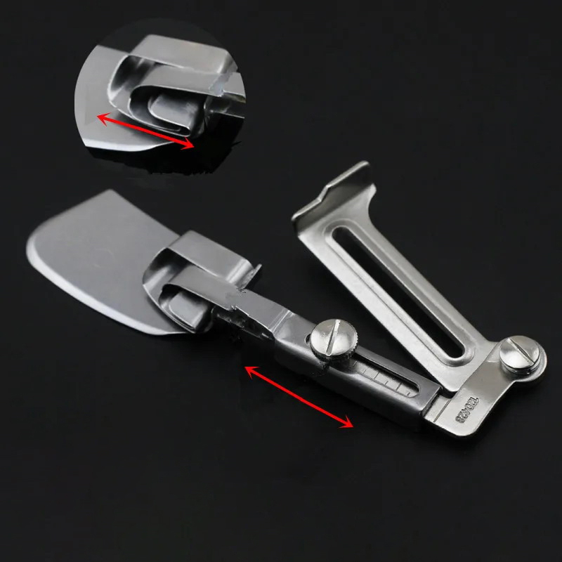 Prensatelas para máquina de coser Industrial, rodillo de dobladillo ajustable, prensador de carpeta, accesorios para máquina de coser doméstica de coche plano