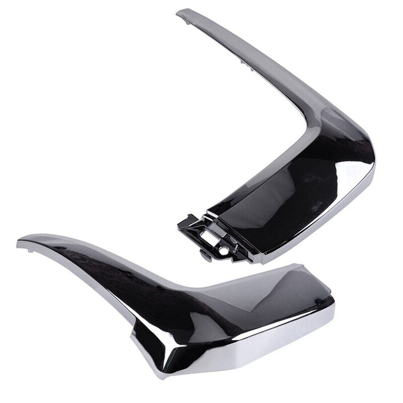 2 Pcs Chrome Front Bumper Cover Trim Decoration Strips for Mitsubishi Outlander 6407A145, Left & Right