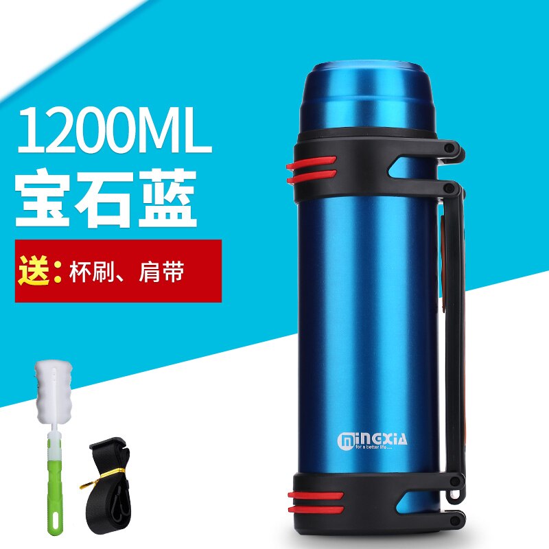 1000-2200ml stora termosar utomhus resecamping bärbar vattenflaska isoleringsvattenkokare för män tetermos i rostfritt stål: Z -1200ml