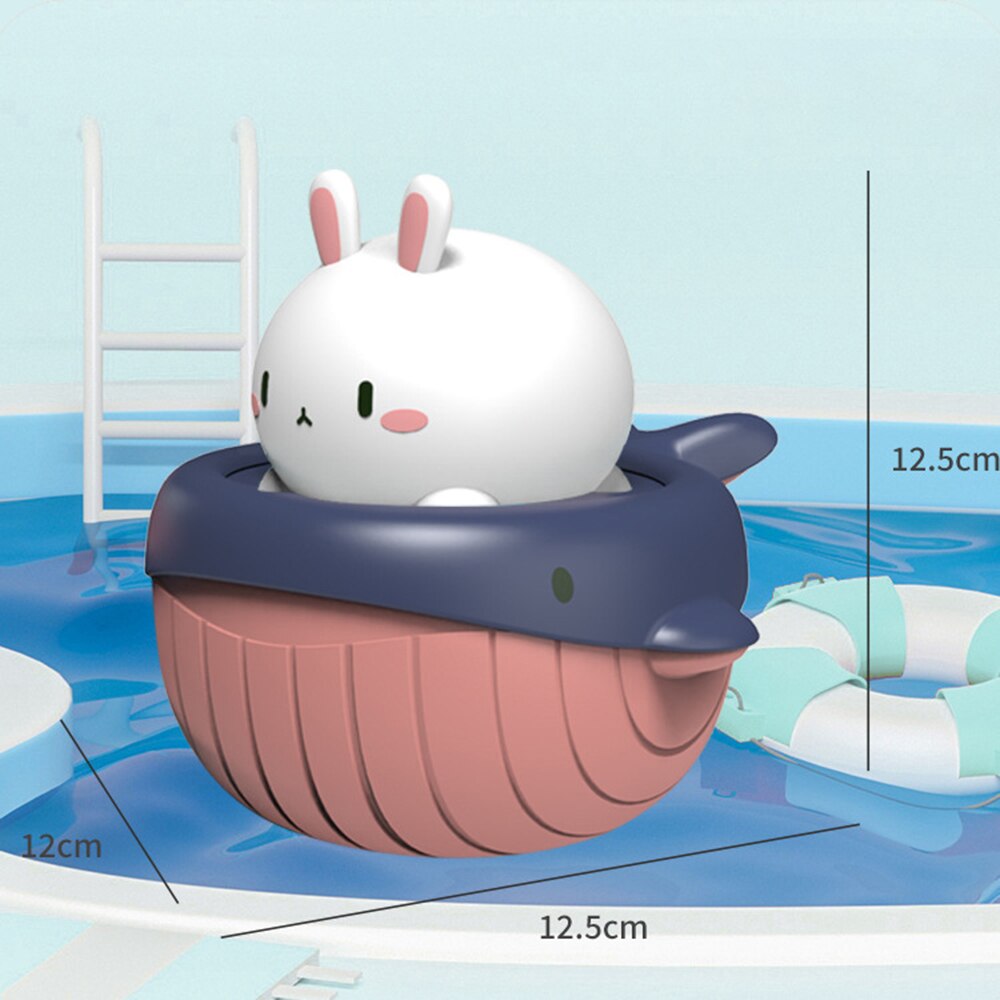 Niedliches spielzeug für die babyparty: aufziehmechanismus für tierfiguren, interaktives wasserspielzeug mit quetschfunktion für jungen und mädchen, robust und langlebig  b99: 01