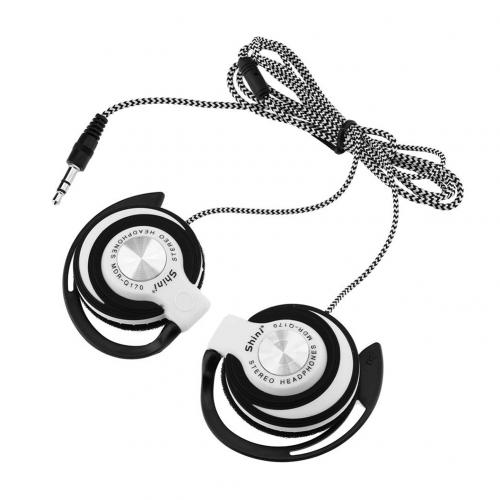 Universal 3.5mm Plug Wired HIFI Stereo Metal Wired Headphone Heavy Bass Headset FM and Over-ear Adjustable With Mic for phone: White