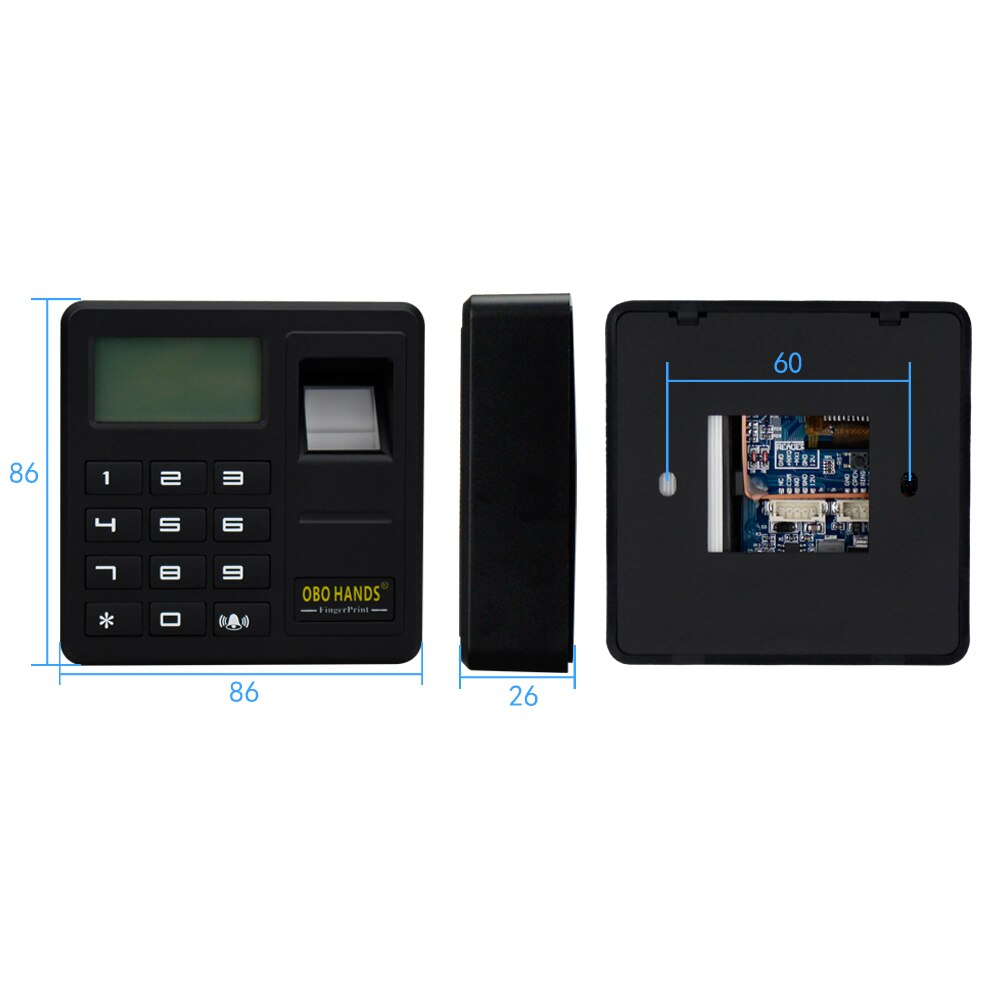 Fingerprint Access Control System Biometric RFID Keypad Card Reader Door Opener Standalone Access Controller 125KHz/13.56MHz