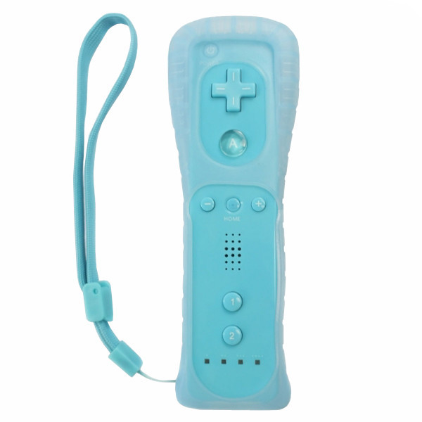 Blue Motion Sensor Afstandsbediening + Wired Nunchuck Combo voor Nintendo Wii Console