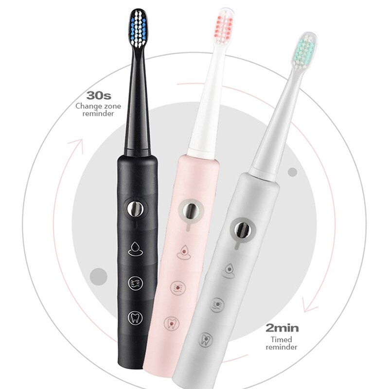 Elektrische Wasserdicht Zahnbürste Austauschbare Zahnbürste Kopf Zähne Tief Reinigung Zähne Pinsel Gesunde Mundpflege Für Erwachsene
