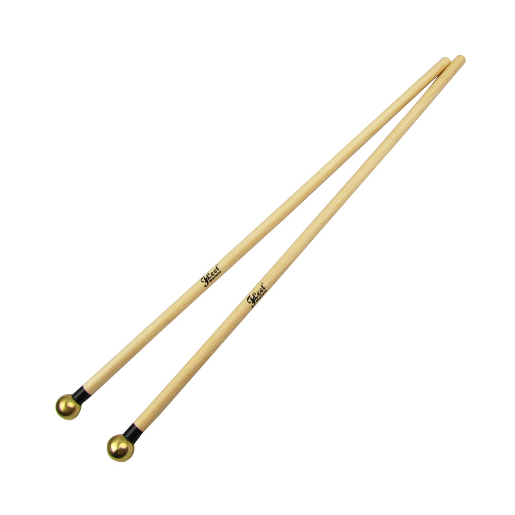 Nouveauté 1 paire bâtons de maillets Xylophone maillets Glockenspiel baguettes de percussions pilons manche érable tête laiton accessoires de tambour