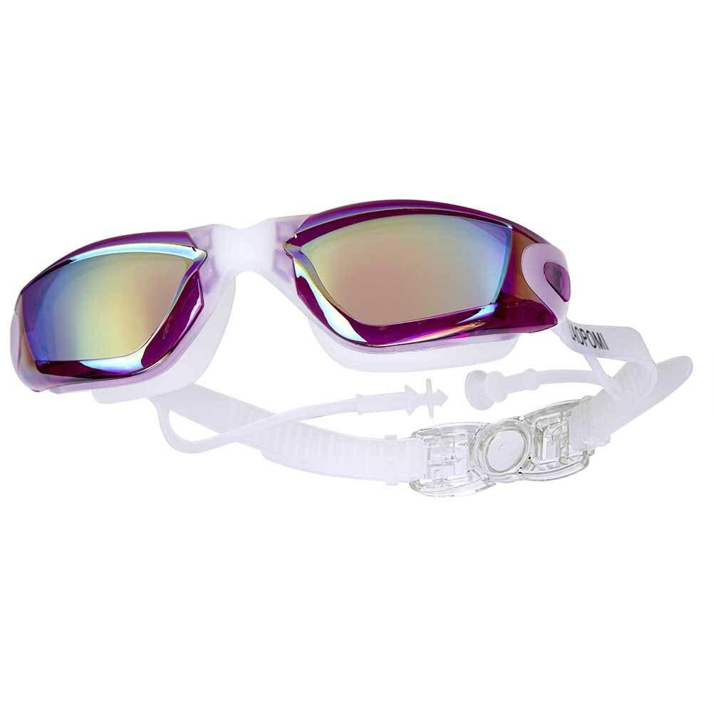 Swimming Goggles Women Men Adjustable UV Protect Waterproof Anti fog Eyewear Swim Pool Diving Water Glasses Gafas: Champagne