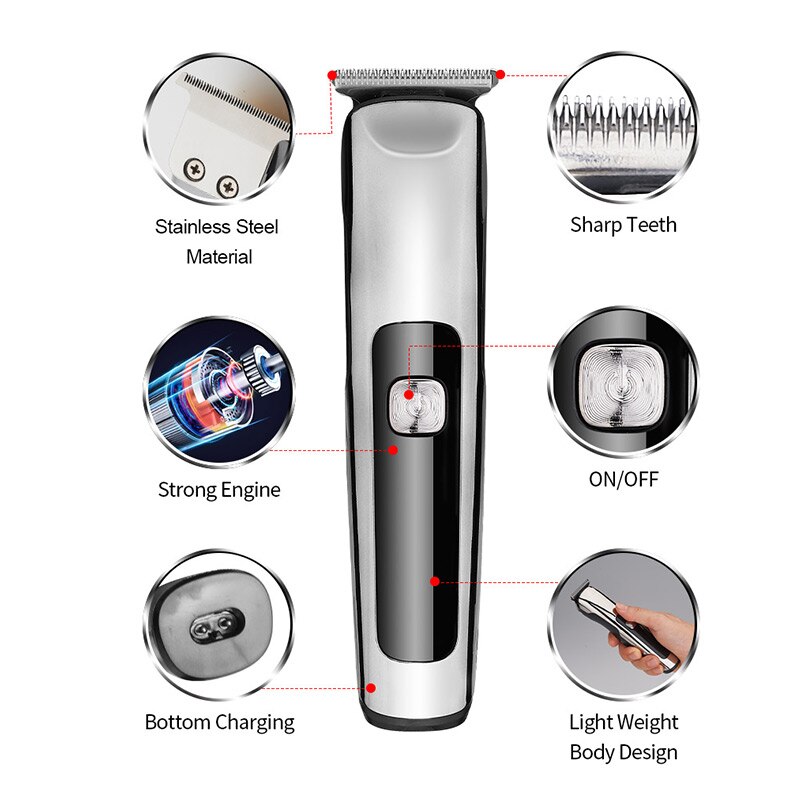 Rechargeable Razor Trimmer Adjustable Cordless Edge for Men Hair Clippers Barber Haircut Sculpture Cutter