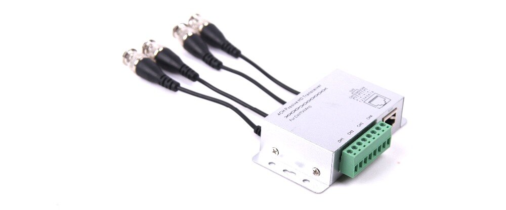 CCTV 4CH Passive Video BNC to UTP rj45 coax adapter Camera DVR Balun 4CH Balun with UTP Cable