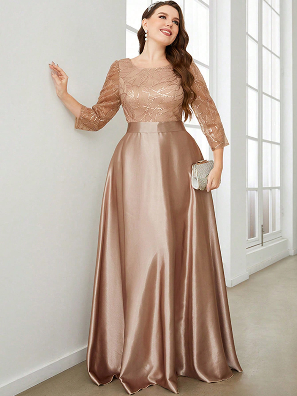 2025 longo desempenho formal feminino vestido de noite festivo para festas venda roxo elegante vestidos de festa gordinho robe gala femme: 4XL / Champagne