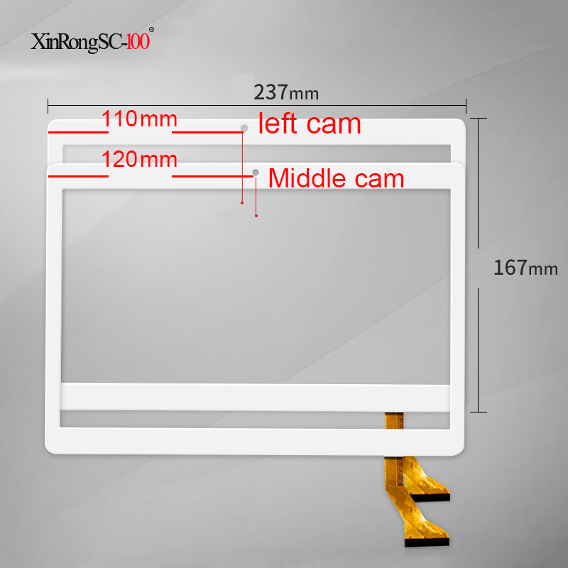 Voor 10.1 Inch Lnmbbs K107 Tablet Touch Screen Digitizer Panel CH-1096A4-PG-FPC308-V01 CH-1096A4-FPC308 GT10PG127 V2.0 3.0 4.0