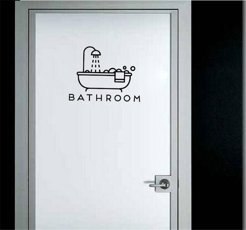 Baby Girls Bedroom Bathroom Wall stickers for kids rooms Door Sticker Home Decor Wall Decal