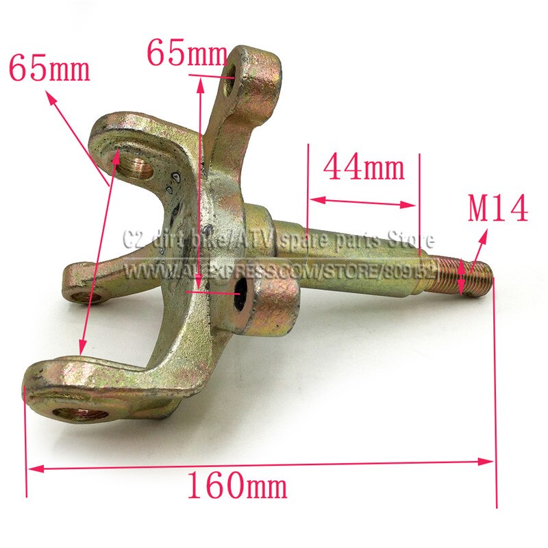 1SET Steering Strut Knuckle Spindles with Drum brake Wheel Hubs Fit For China ATV 150cc 200cc 250cc Go Kart Buggy ATV Bike Parts