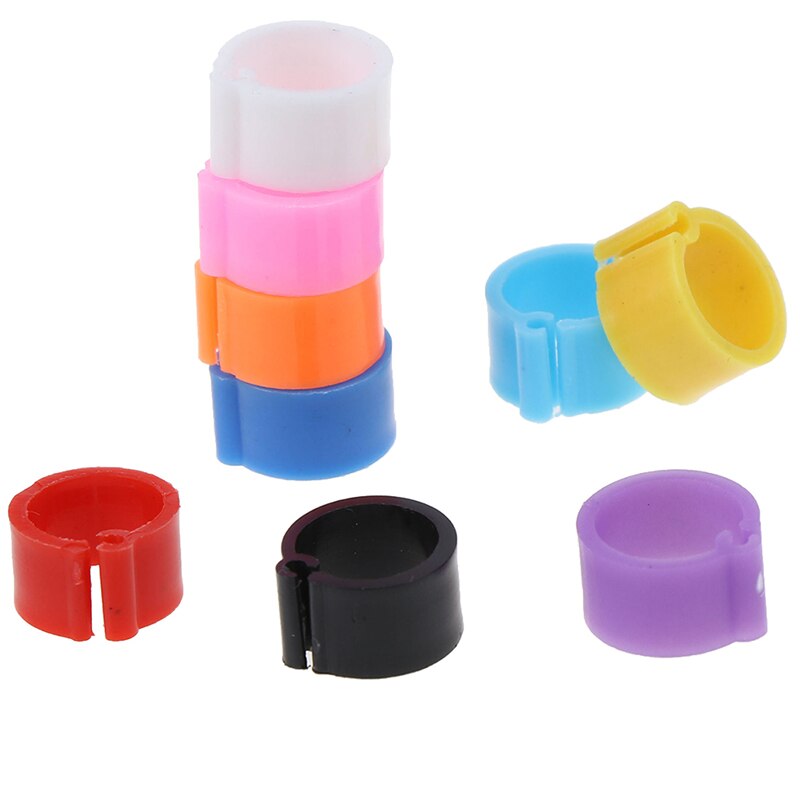100Pcs Inner Diameter 8mm Pigeon Leg Poultry Dove Tiny Bird Parrot Clip Rings