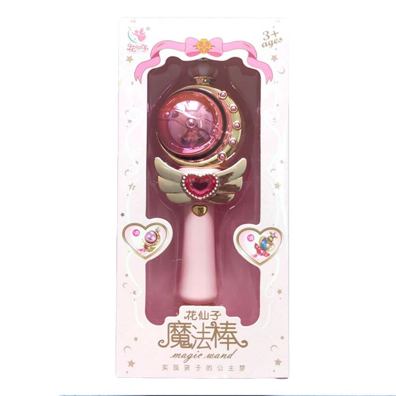 Flower Fairy Large Magic Wand Led Light Music Little Magic Fairy Princess Fairy Wand Girl Toy: Pink-83312