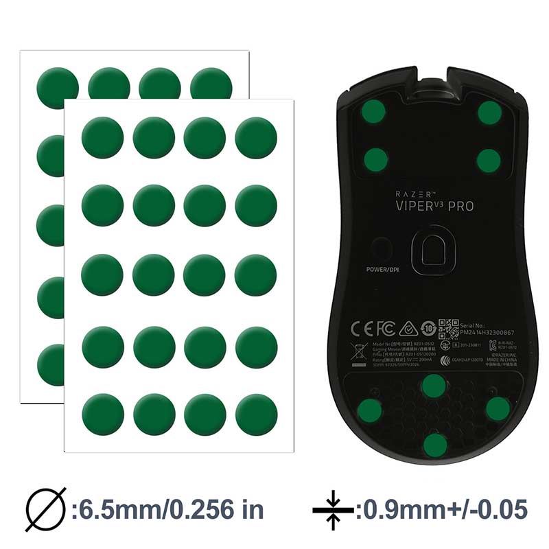 X-raypad jade air mouse skates – tysta och snabba: Vit
