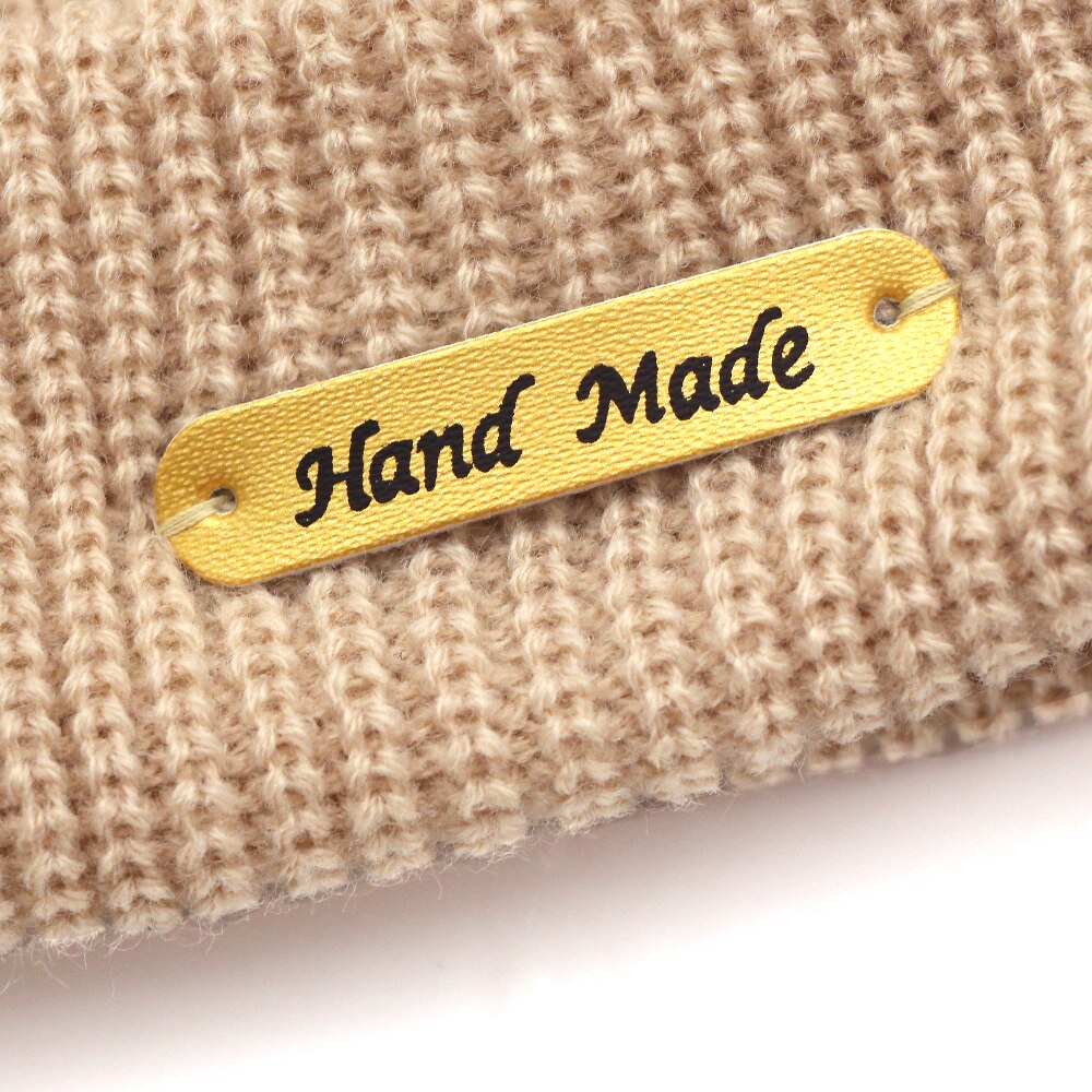 50 st 49 x 10mm handgjorda etiketter handgjorda etiketter syntetiskt pu läder tag diy handarbete lapptäcke sy på etikett för klädväskor hatt