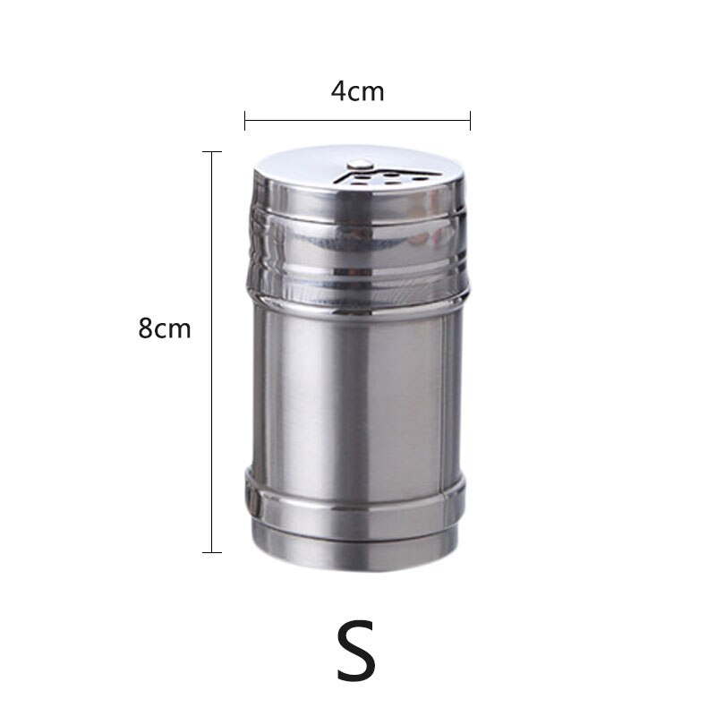 1Pcs Multi-purpose Stainless Steel Kitchen Gadgets Spice Pepper Shaker Spice Jar Rotating Cover Seasoning Can Salt Sugar Bottle