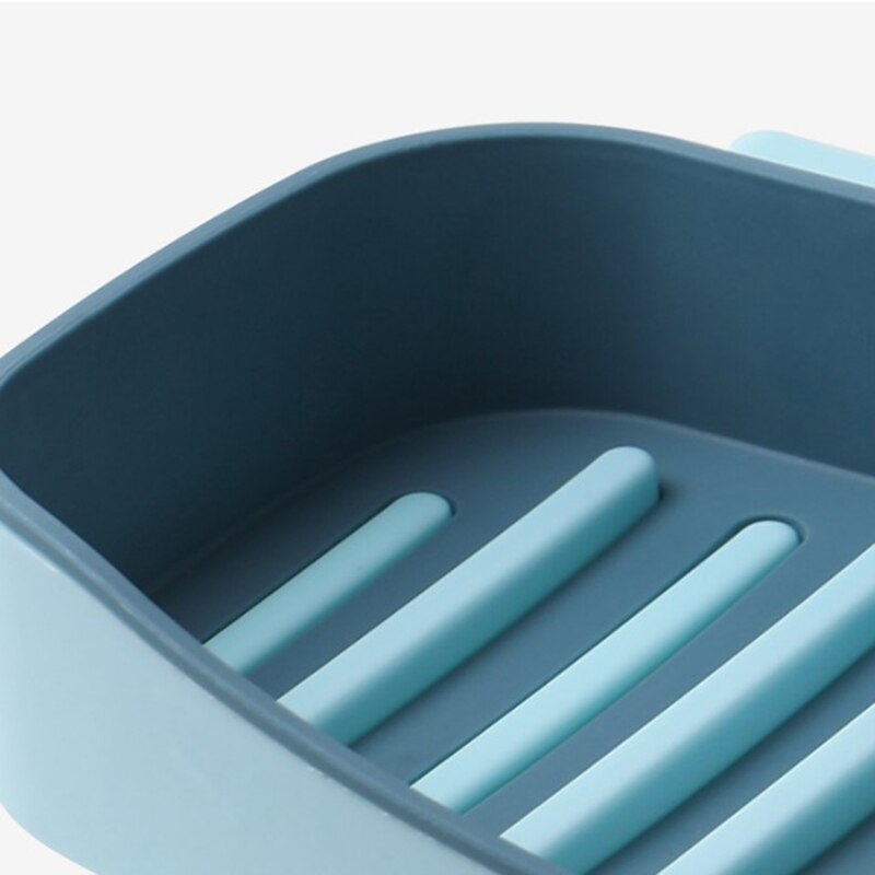 Sæbeholder sugekop sæbeskål afløb badeværelse opbevaringsboks gratis hulning plast væghængende pasta bakke tilbehør til badeværelset