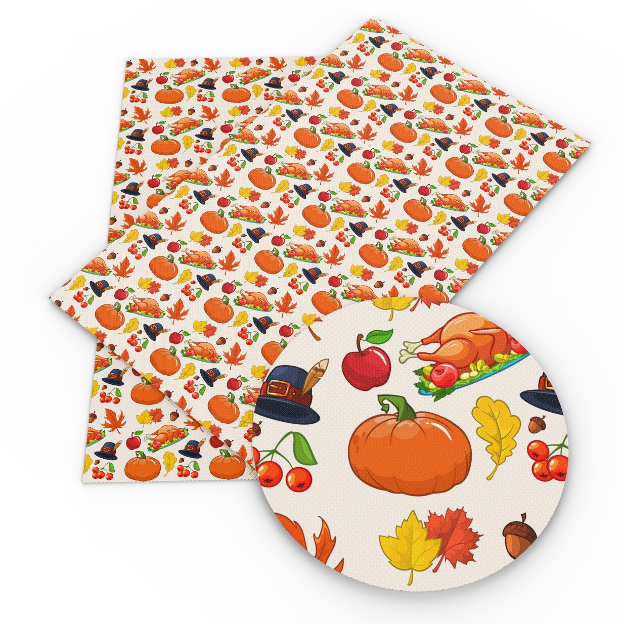 David accessories 20*34cm Halloween Pumpkin Faux Synthetic Artificial Leather Fabric For Bow,DIY Handmade Materials ,1Yc7582: 1092156001