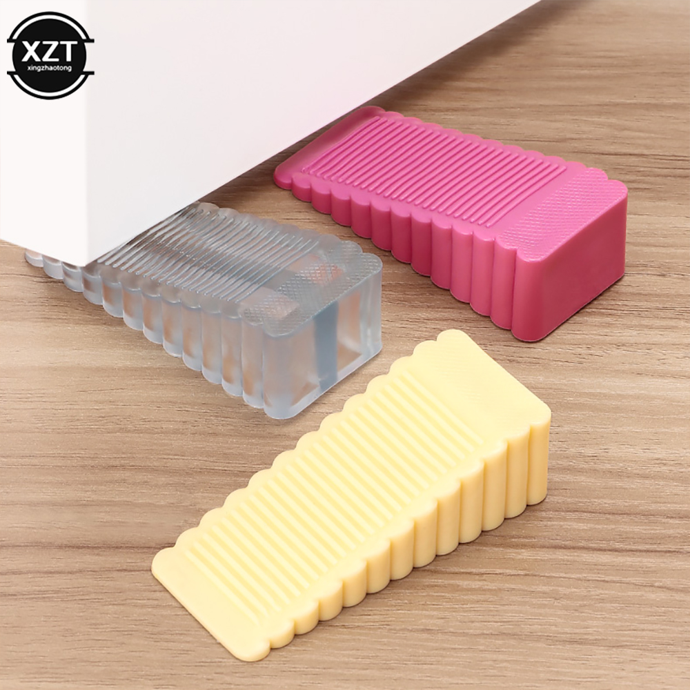 Trapezium Silicone Rubber Deur Stop Stoppers Deur Blok Kinderen Anti-Map Hand Hotel Veiligheid Deur Kaart Opknoping Deur Stop