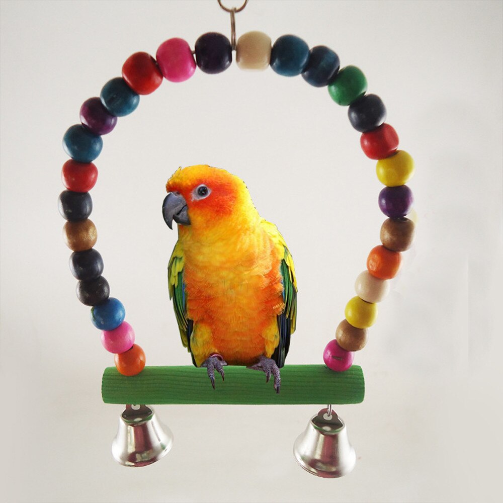 Pet Bird Parrot Parakeet Budgie Cockatiel Cage Climbing Ladder Hammock Swing Toys Hanging Toy bird accessories: A