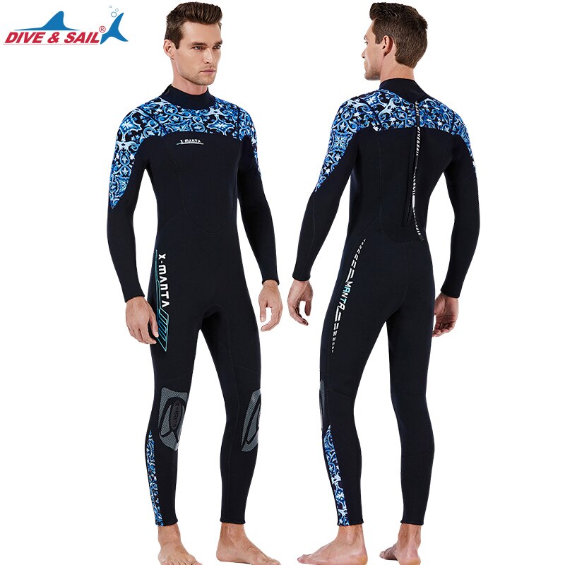 Womens Wetsuit Full 3mm Neoprene Surfing Scuba Diving Snorkeling Swimming Suit Mens Girls Matching Couples One Piece Long Sleeve: M129561-B / XXL