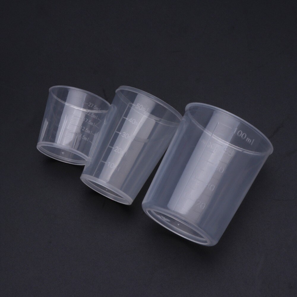 3Pcs DIY Epoxyhars Plastic Maatbekers Set 30ml 50ml 100ml Voor Handgemaakte DIY Sieraden Maken tool Epoxyhars Cup