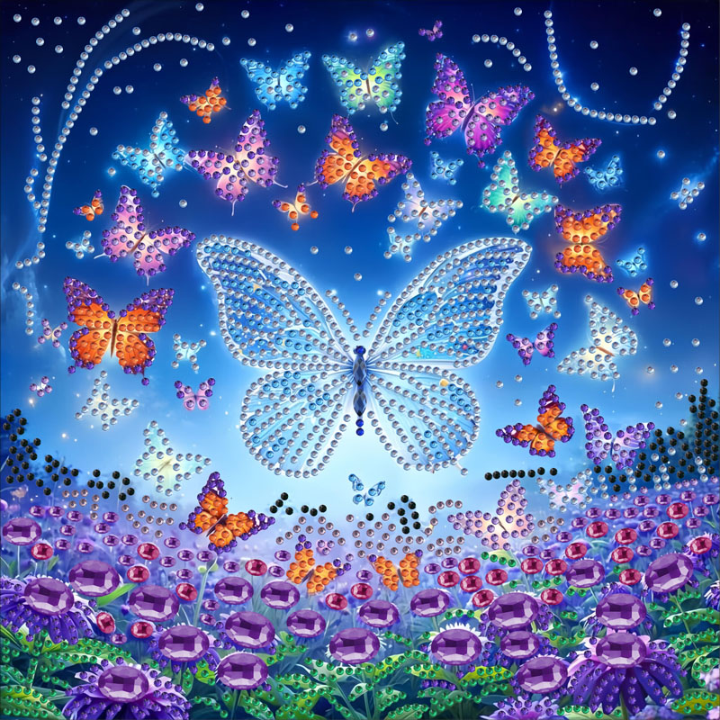 1-delige 5D dierendiamantschilderset, frameloze doe-het-zelf-huisdecoratie of festivalcadeau diamantkunstset en volledige set gereedschappen: WIT