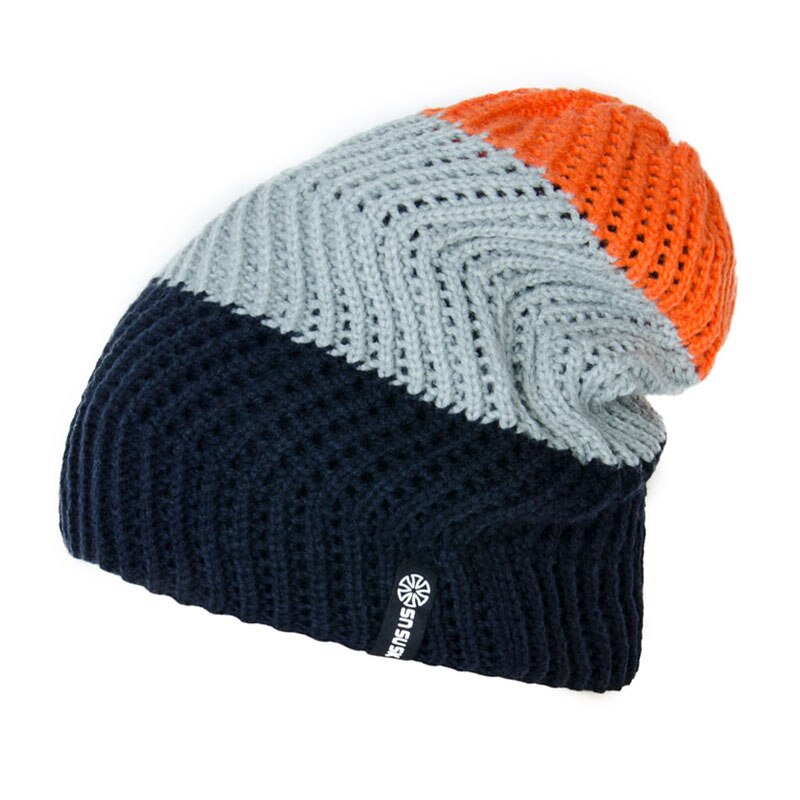 Sn. su. sk chapéu quente de malha para outono inverno, esqui, snowboard, gorro tricô mais alto, gorro: Preto